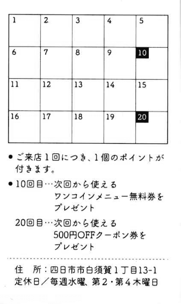 カードの裏側の写真